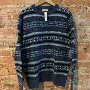 J Crew Wallace Barnes Crewneck Sweater Fair Isle